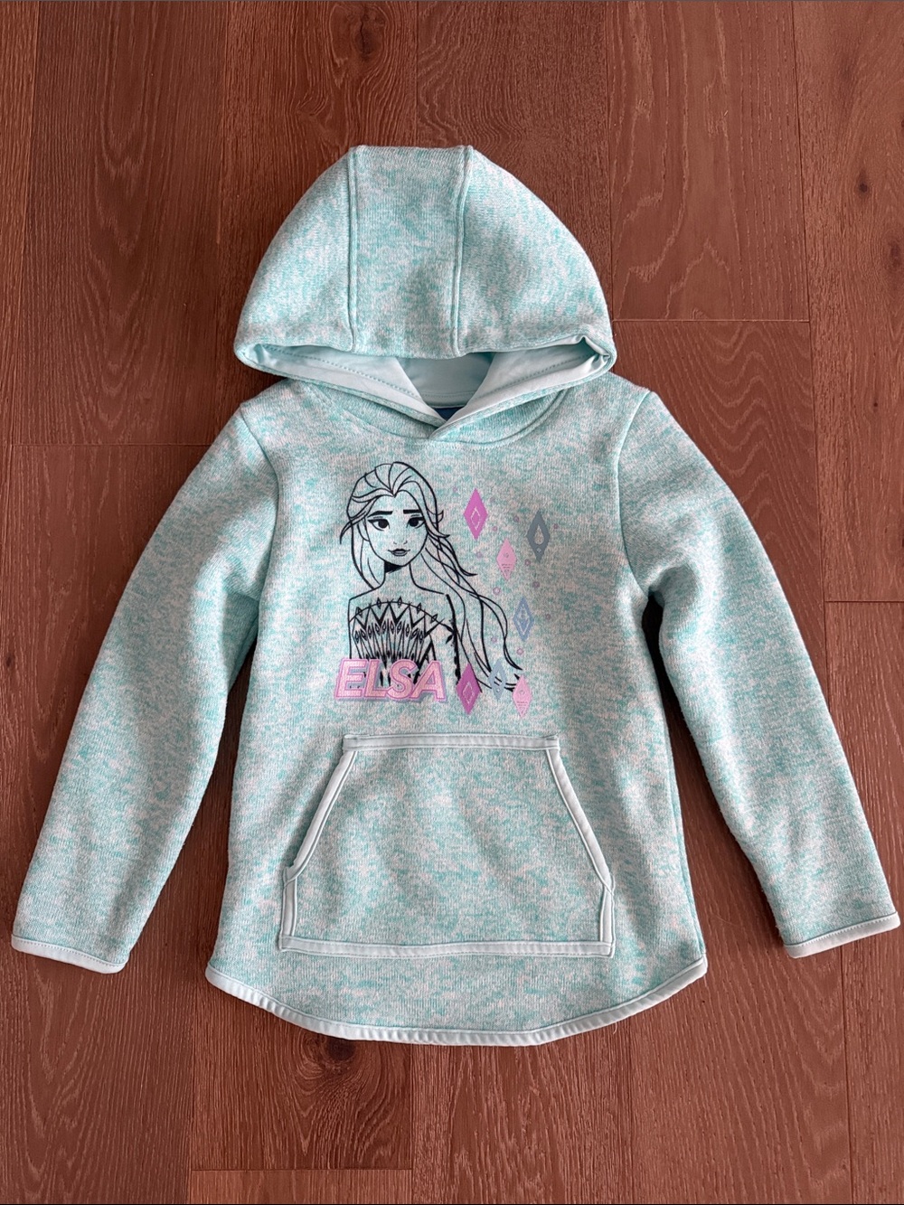 Girls Frozen 2 sweater with hood. Size:6. Gently Used.